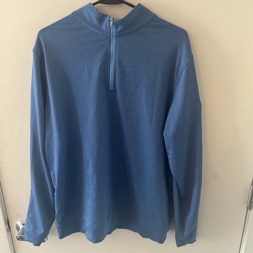 Peter Millar Large Men’s Blue 3/4 Zip Sweater